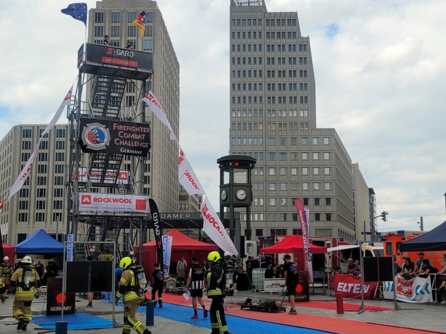 Veranstaltungsgelände der 18. Firefighter Combat Challenge Germany am Potsdamer Platz Berlin