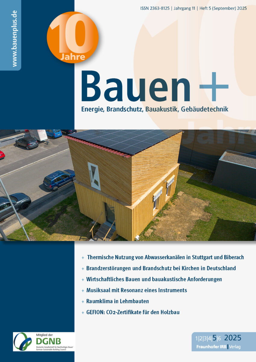 Cover der Zeitschrift Bauen+, Ausgabe 05/2025